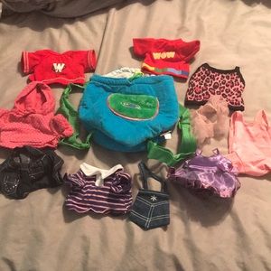 EUC Webkinz Bag & Clothes